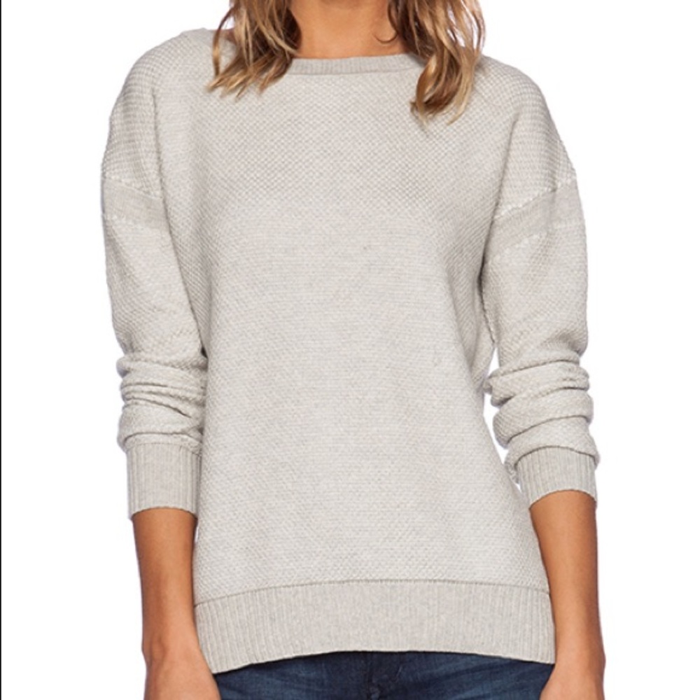 Vince Gray Jacquard Sweater